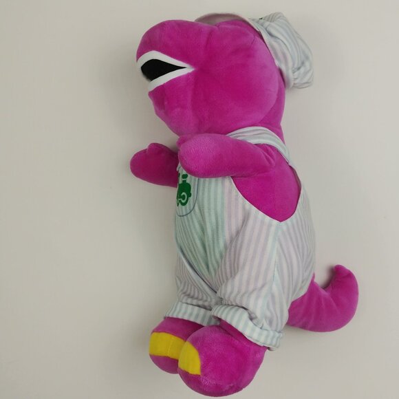 Fisher Price Barney the Dinosaur Train Conductor Plush Stuffed Animal - Picture 4 of 12